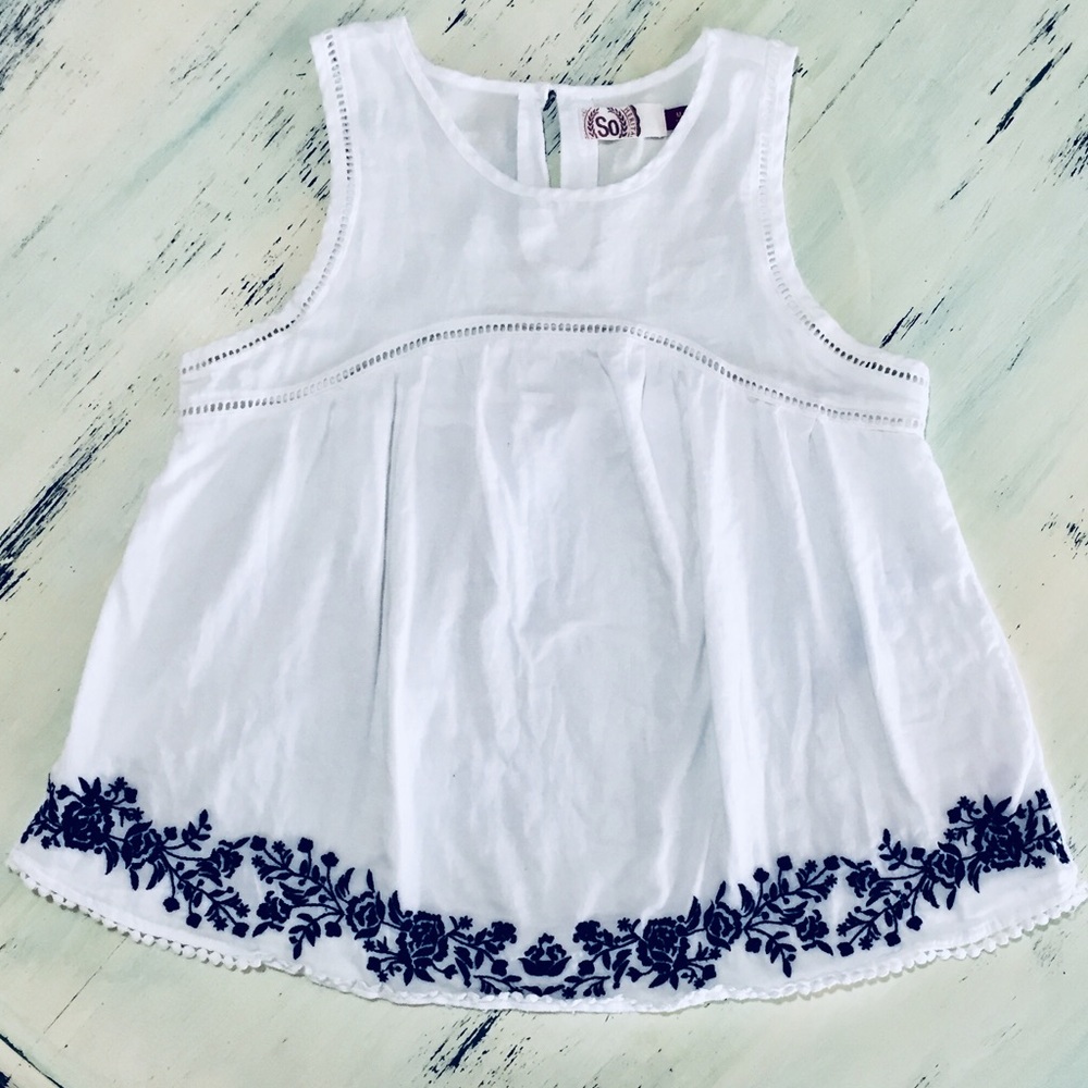 Boho Tank with Embroidery